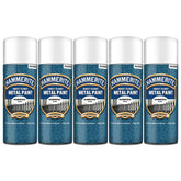 5X Hammerite Hammered White Spray Paint 400ml Spray Paint
